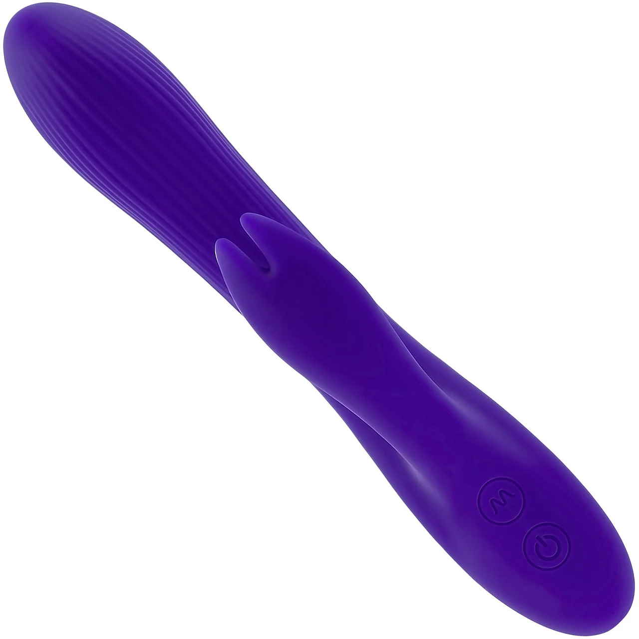 Selopa Poseable Bunny Silicone Rechargeable Waterproof Rabbit Style Vibrator - Purple - Image 2