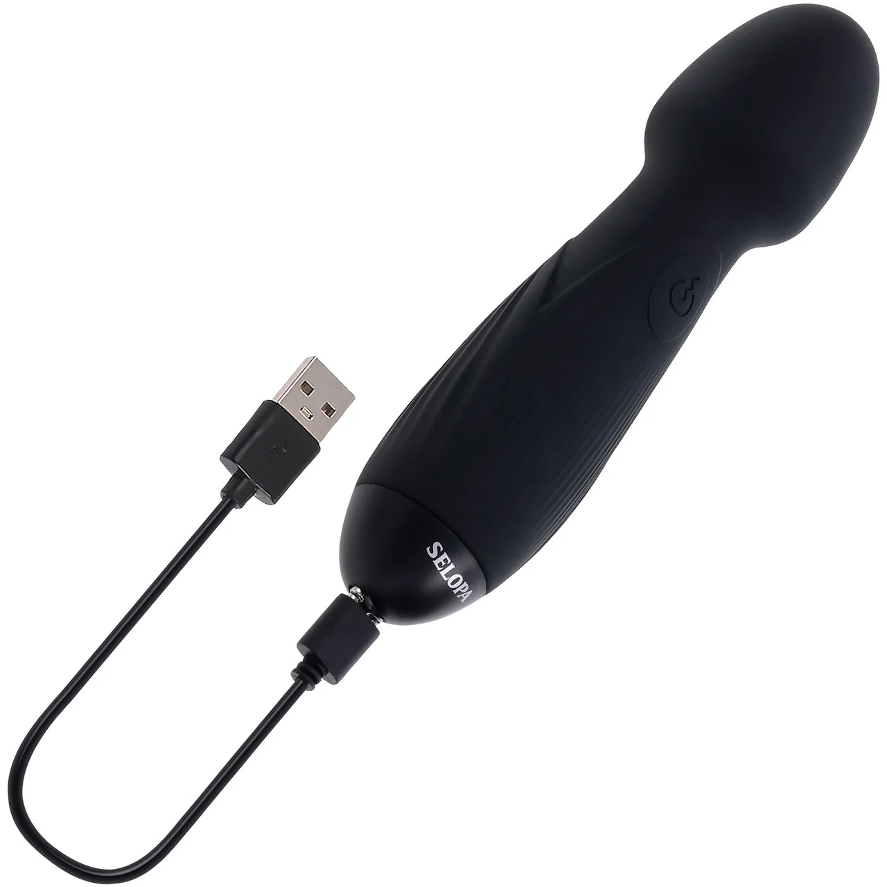 Selopa Power Trip Rechargeable Waterproof Silicone Wand Style Vibrator - Black - Image 7