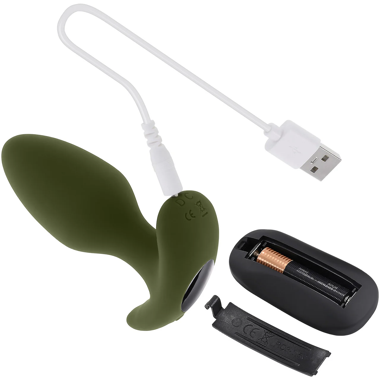 Selopa The Colonel Silicone Rechargeable Waterproof Vibrating Butt Plug With Remote - Green - Image 7