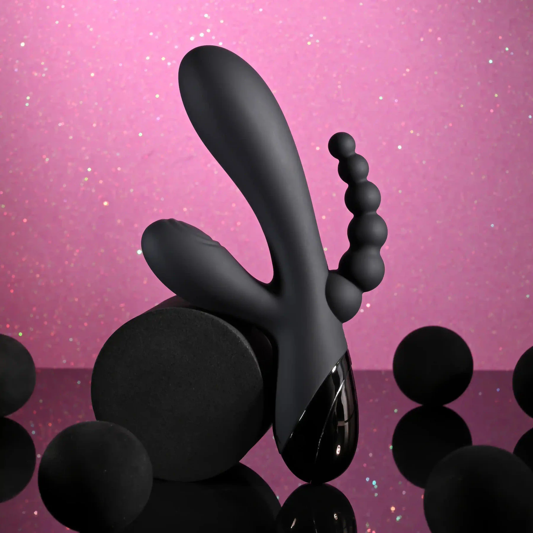 Selopa Triple Aces Rechargeable Silicone Triple Rabbit Vibrator - Image 2