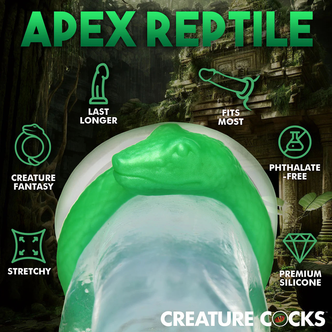 Serpentine Silicone Cock Ring By Creature Cocks - Image 11