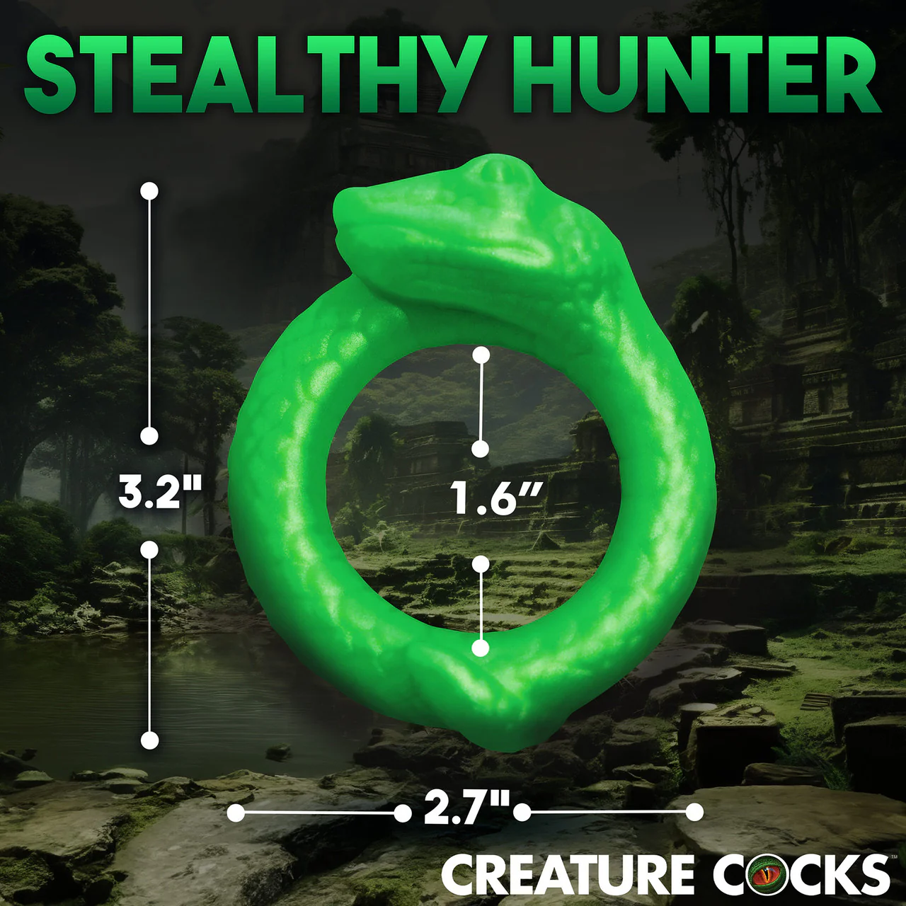 Serpentine Silicone Cock Ring By Creature Cocks - Image 3