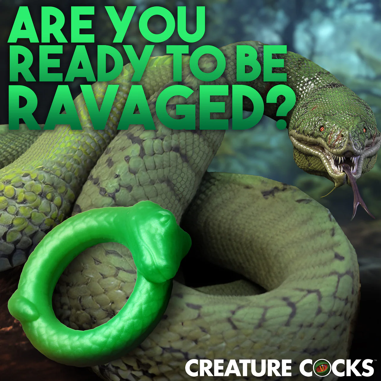Serpentine Silicone Cock Ring By Creature Cocks - Image 8