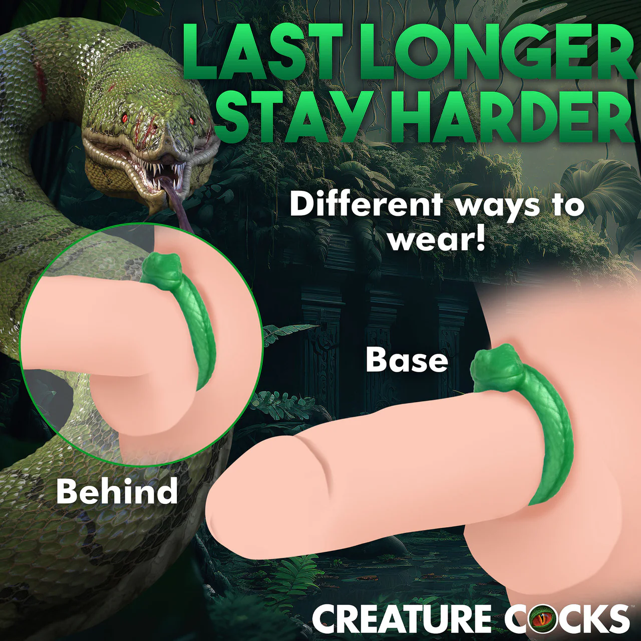 Serpentine Silicone Cock Ring By Creature Cocks - Image 9