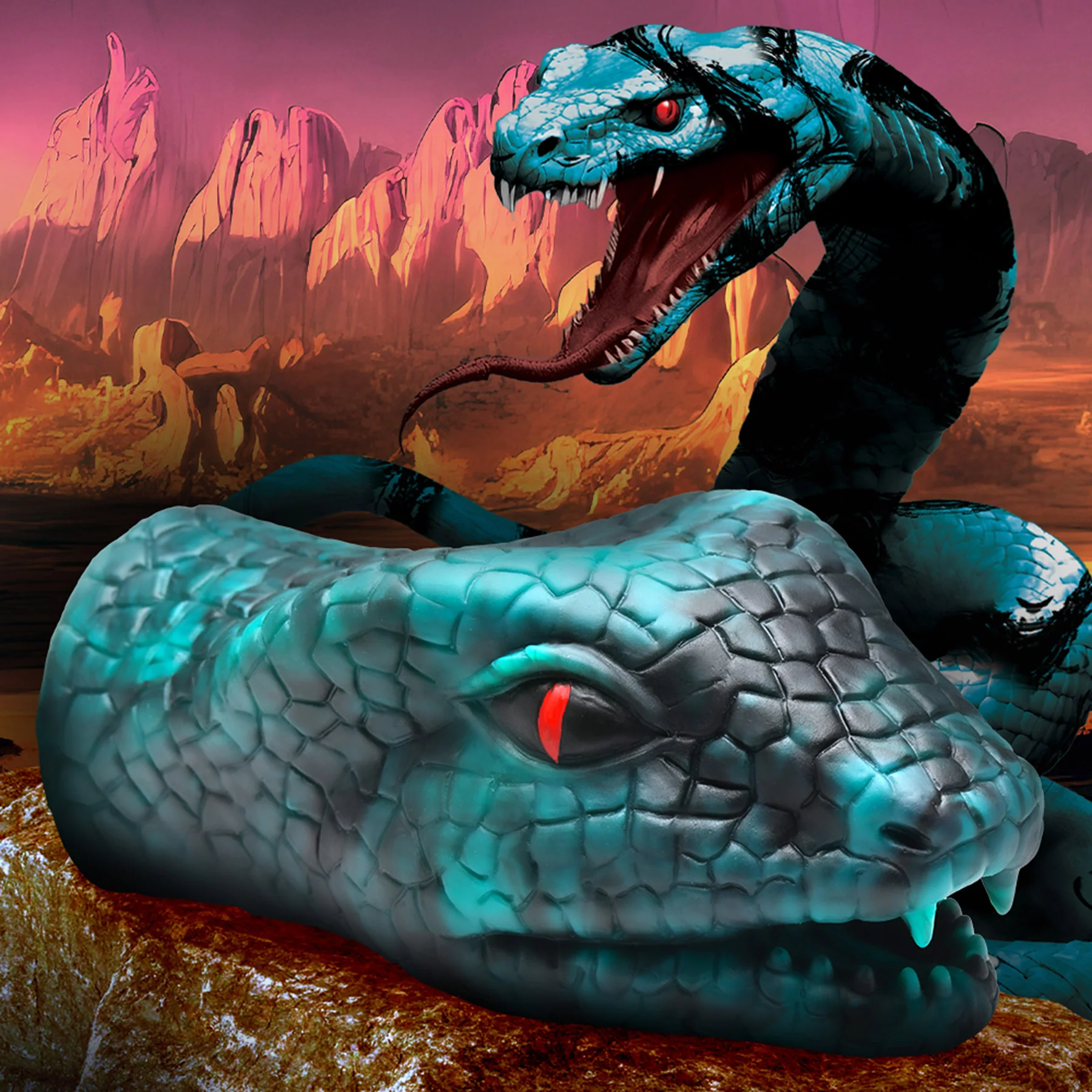 Serpentine Stroker Silicone Masturbator By Creature Cocks - Image 18