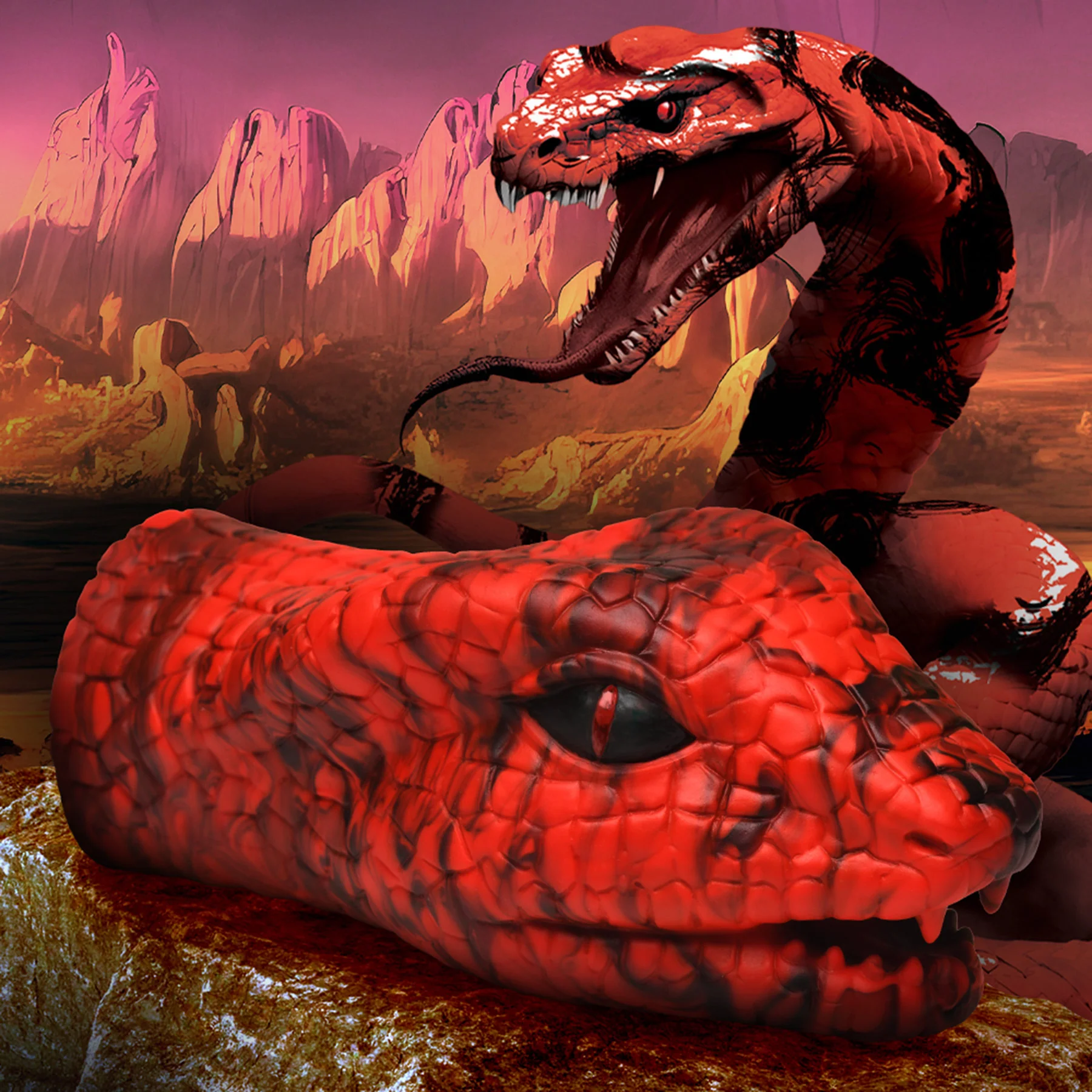 Serpentine Stroker Silicone Masturbator By Creature Cocks - Image 19