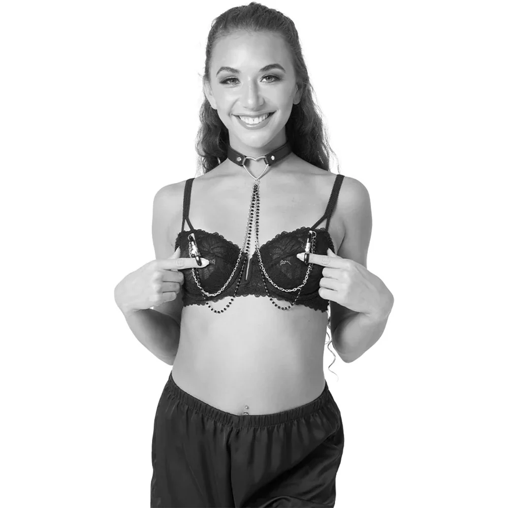 Sex & Mischief Amor Collar With Nipple Clamps By Sportsheets - Image 2