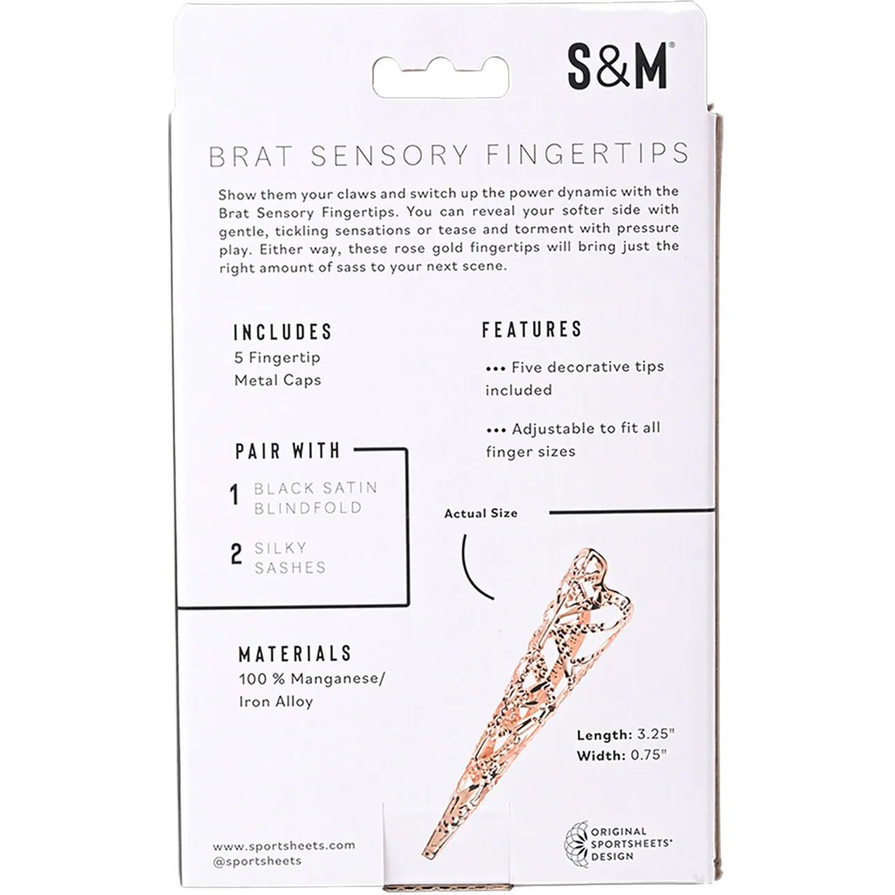 Sex & Mischief Brat Sensory Fingertips By Sportsheets - Rose Gold - Image 8