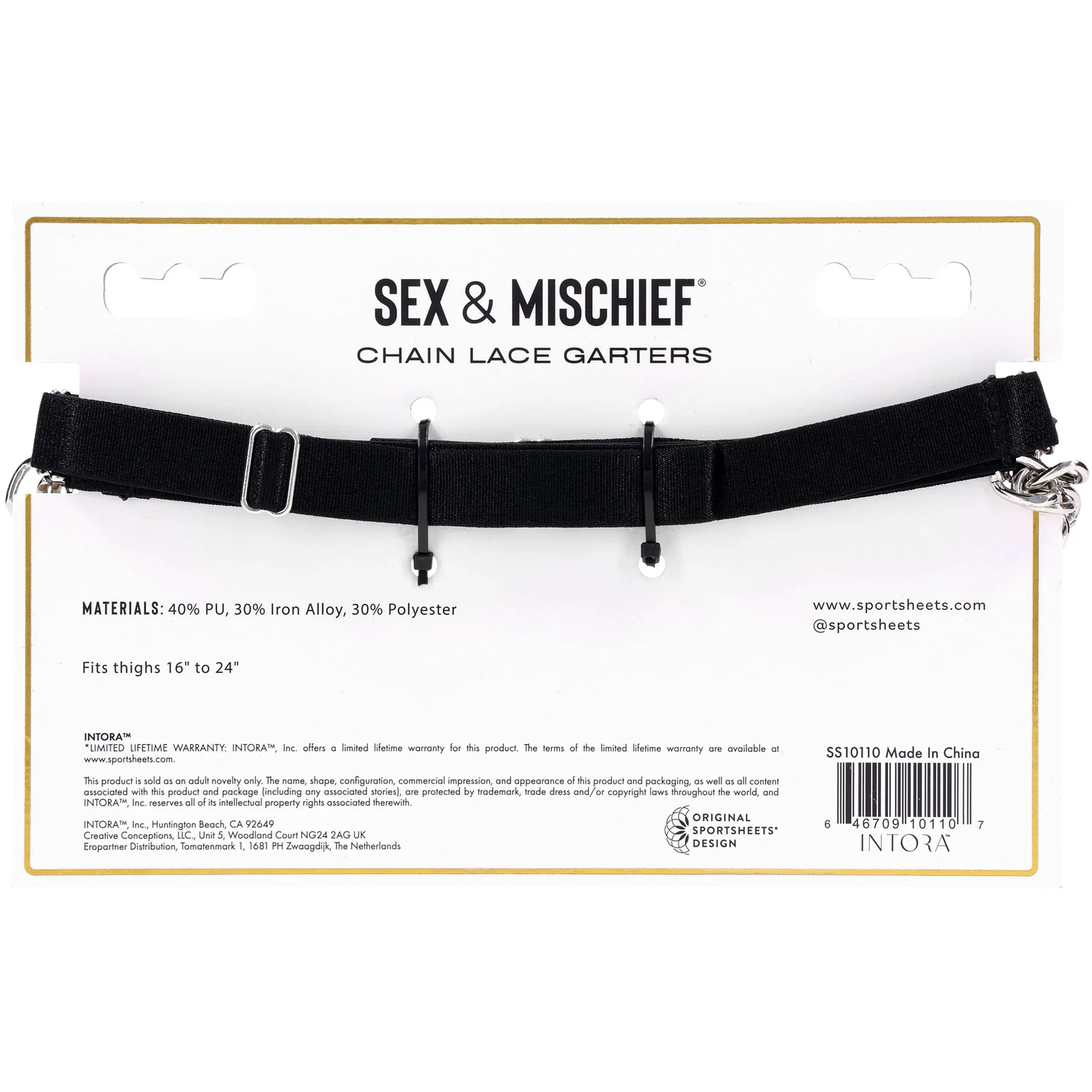 Sex & Mischief Chain Lace Garters By Sportsheets - Image 6
