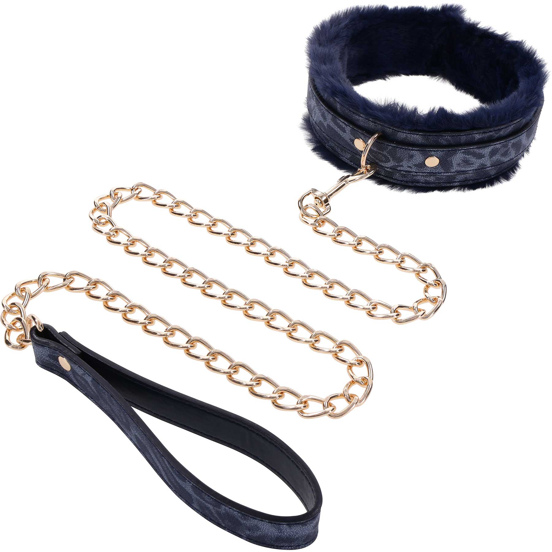 Sex & Mischief Cougar Fur Lined Collar & Leash By Sportsheets - Image 3