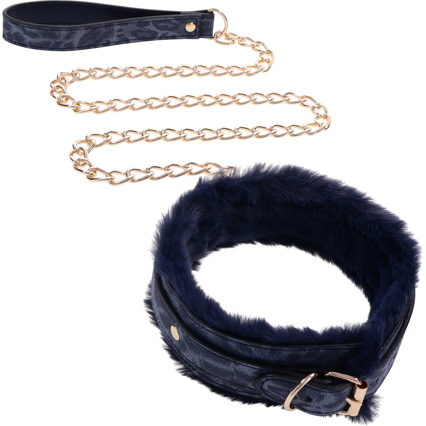 Sex & Mischief Cougar Fur Lined Collar & Leash By Sportsheets - Image 4