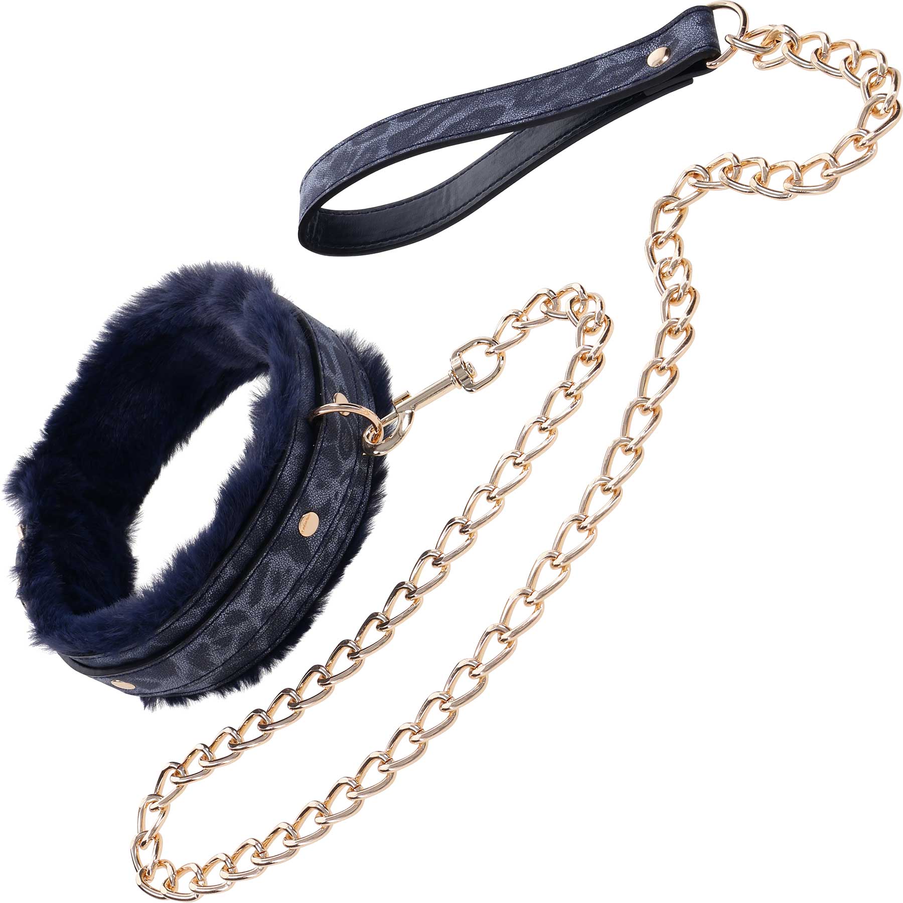 Sex & Mischief Cougar Fur Lined Collar & Leash By Sportsheets - Image 5