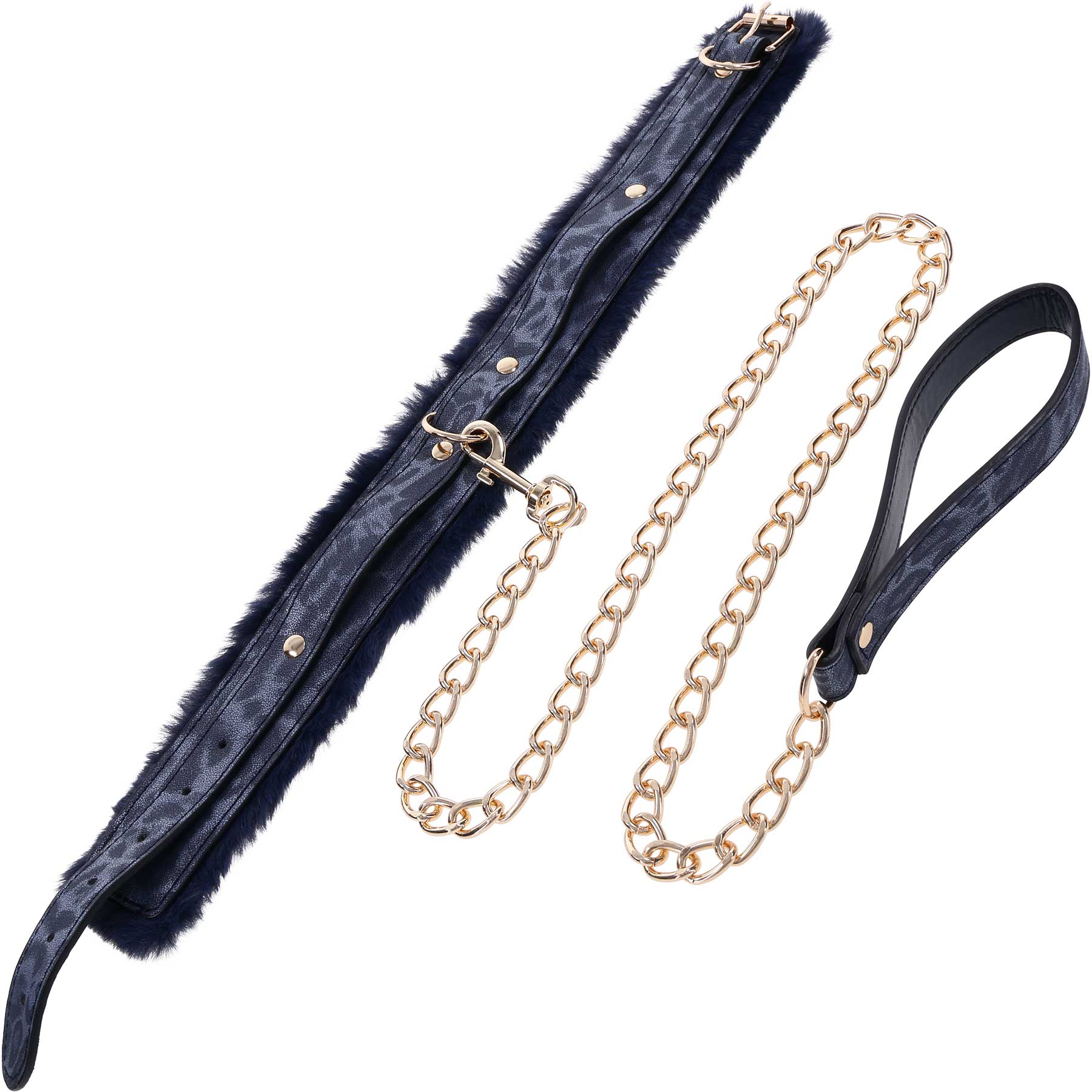 Sex & Mischief Cougar Fur Lined Collar & Leash By Sportsheets - Image 7