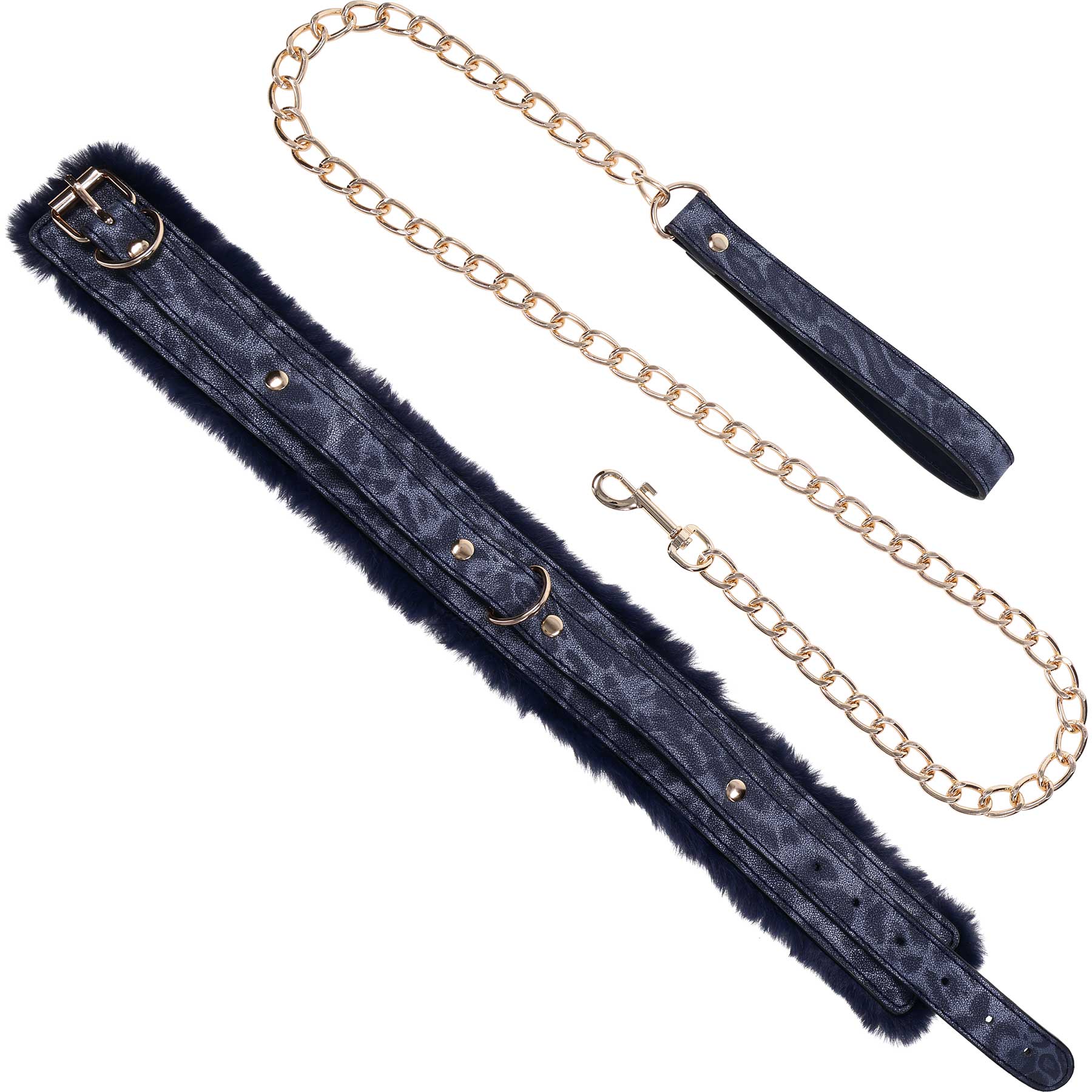 Sex & Mischief Cougar Fur Lined Collar & Leash By Sportsheets - Image 8