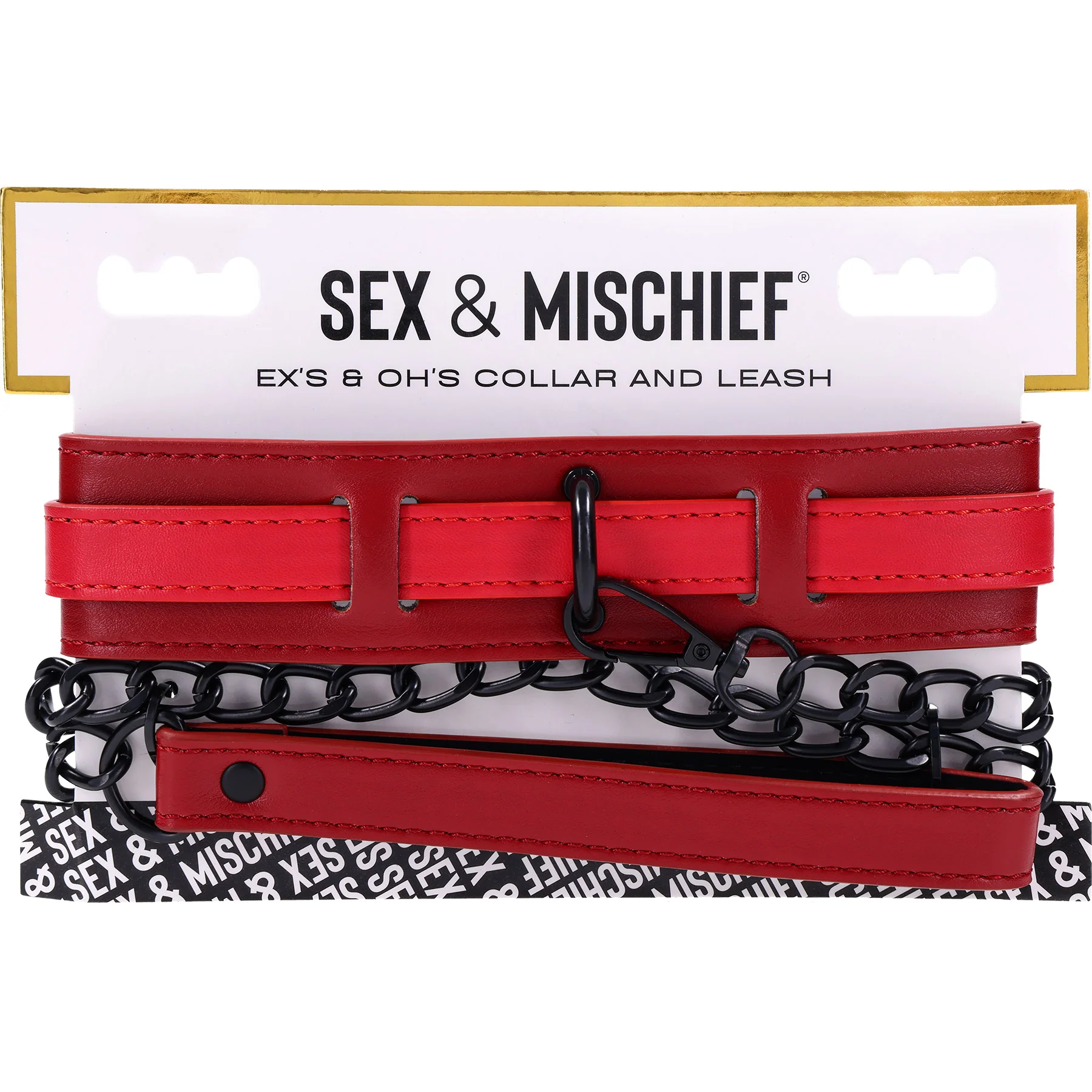 Sex & Mischief Ex's & Oh's Collar And Leash By Sportsheets - Image 3