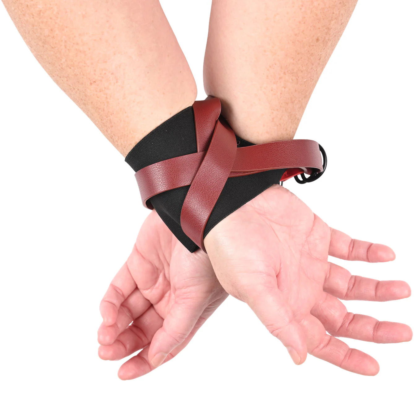 Sex & Mischief Ex's & Oh's Cross Cuffs By Sportsheets - Image 10