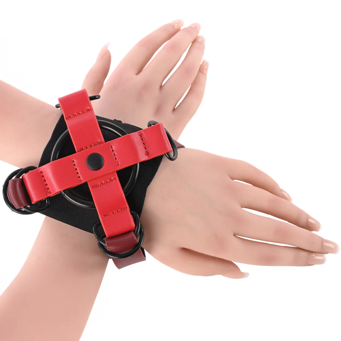 Sex & Mischief Ex's & Oh's Cross Cuffs By Sportsheets - Image 2