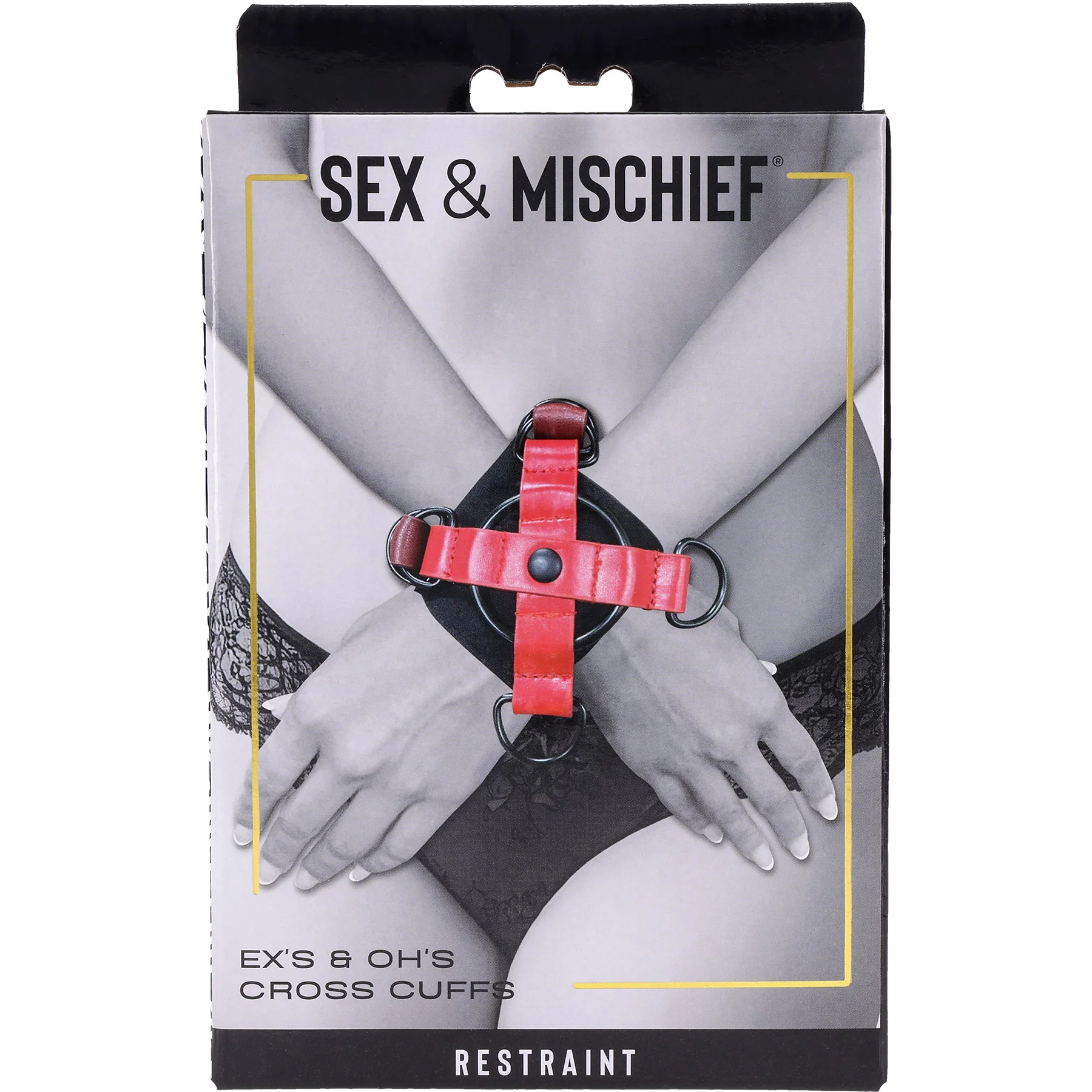 Sex & Mischief Ex's & Oh's Cross Cuffs By Sportsheets - Image 3