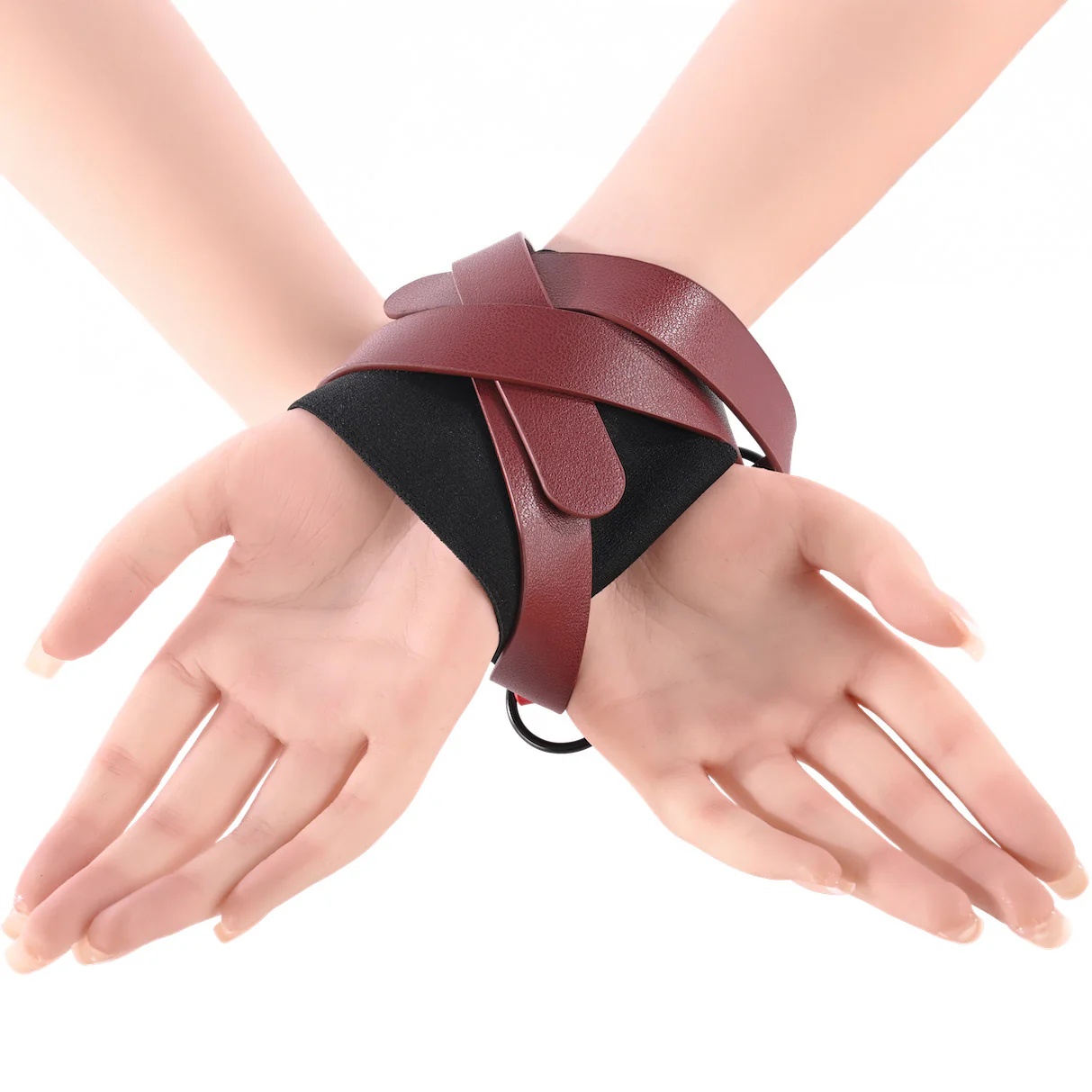 Sex & Mischief Ex's & Oh's Cross Cuffs By Sportsheets - Image 5
