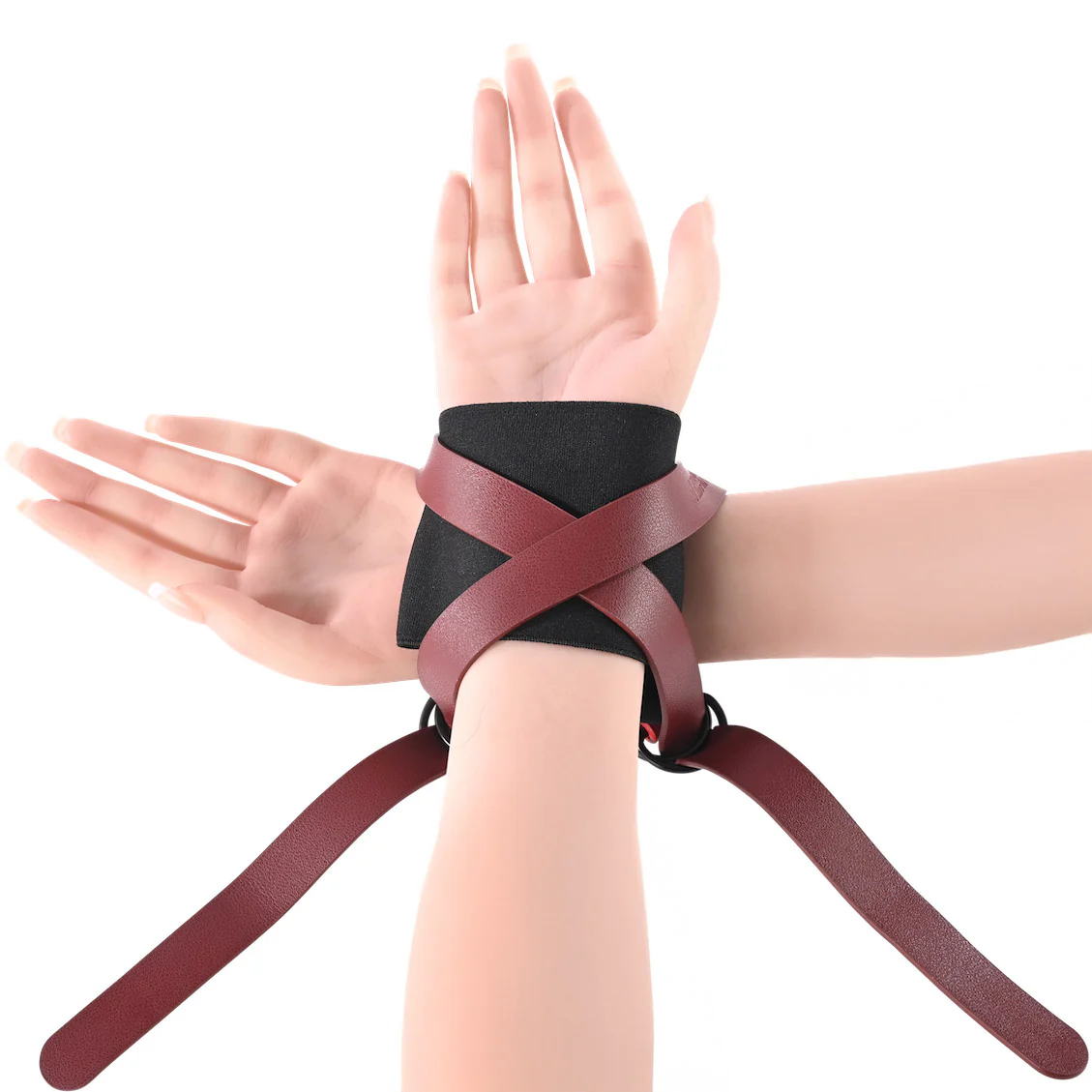 Sex & Mischief Ex's & Oh's Cross Cuffs By Sportsheets - Image 7