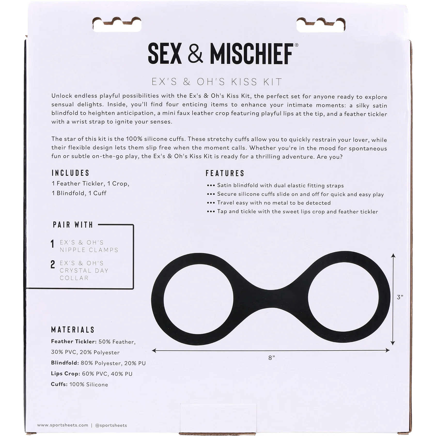 Sex & Mischief Ex's & Oh's Kiss Kit By Sportsheets - Image 15