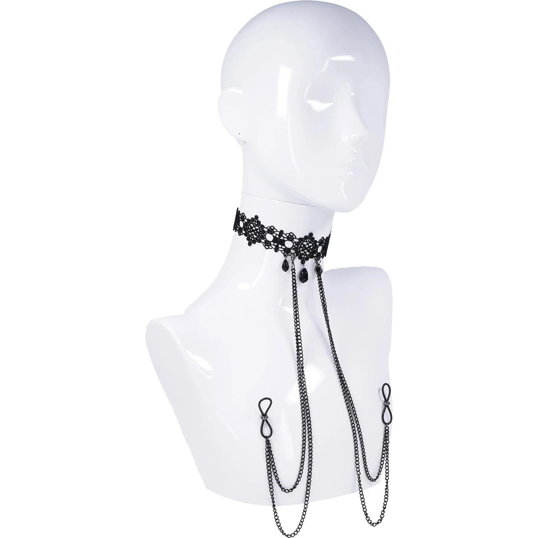 Sex & Mischief Lace Collar With Nipple Ties - Image 6