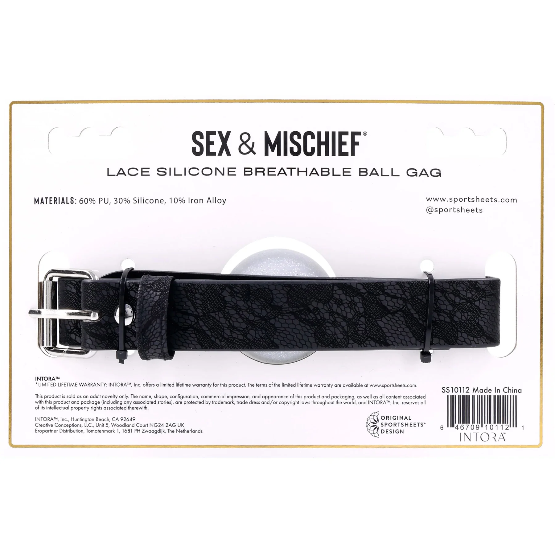 Sex & Mischief Lace Silicone Breathable Ball Gag - Image 11