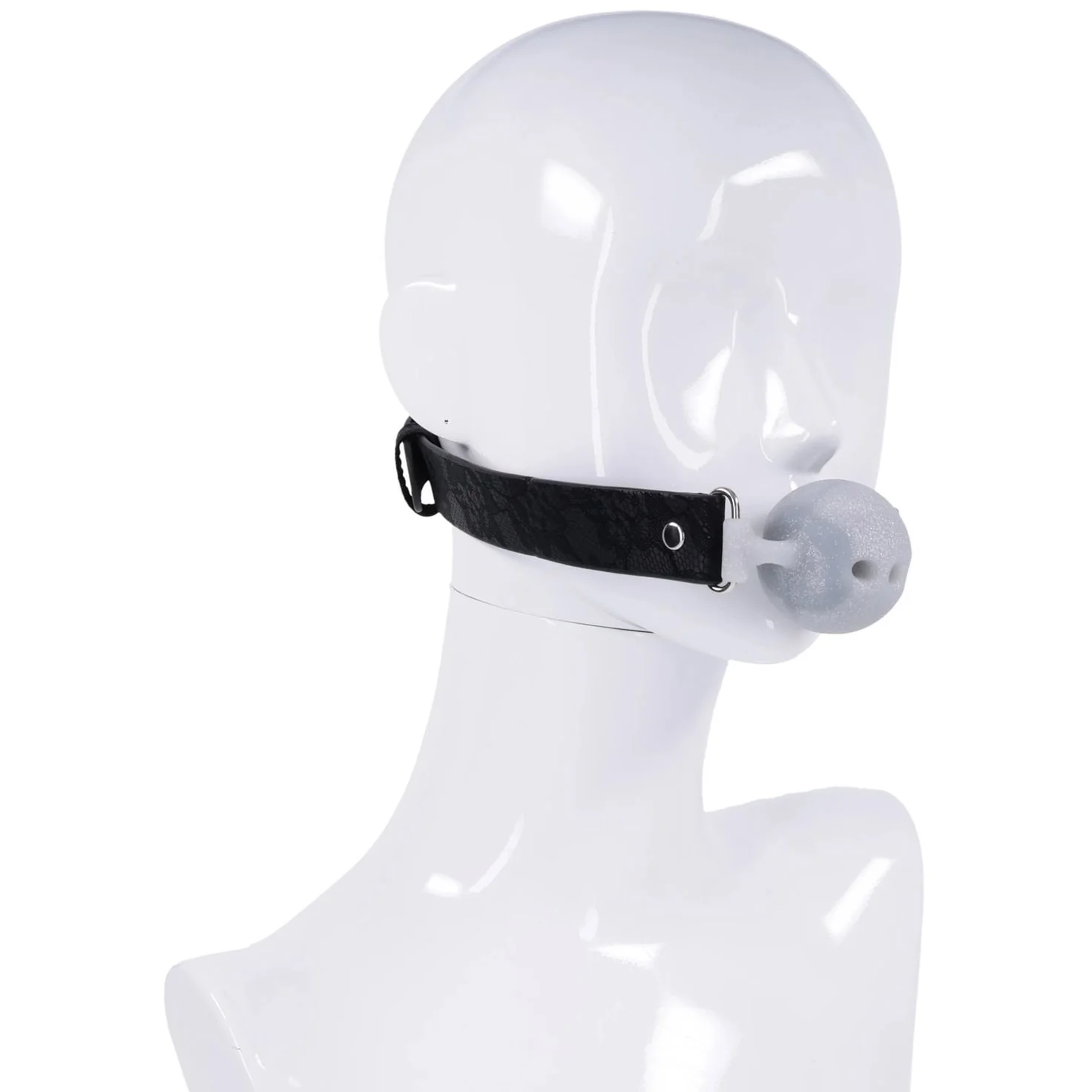 Sex & Mischief Lace Silicone Breathable Ball Gag - Image 2