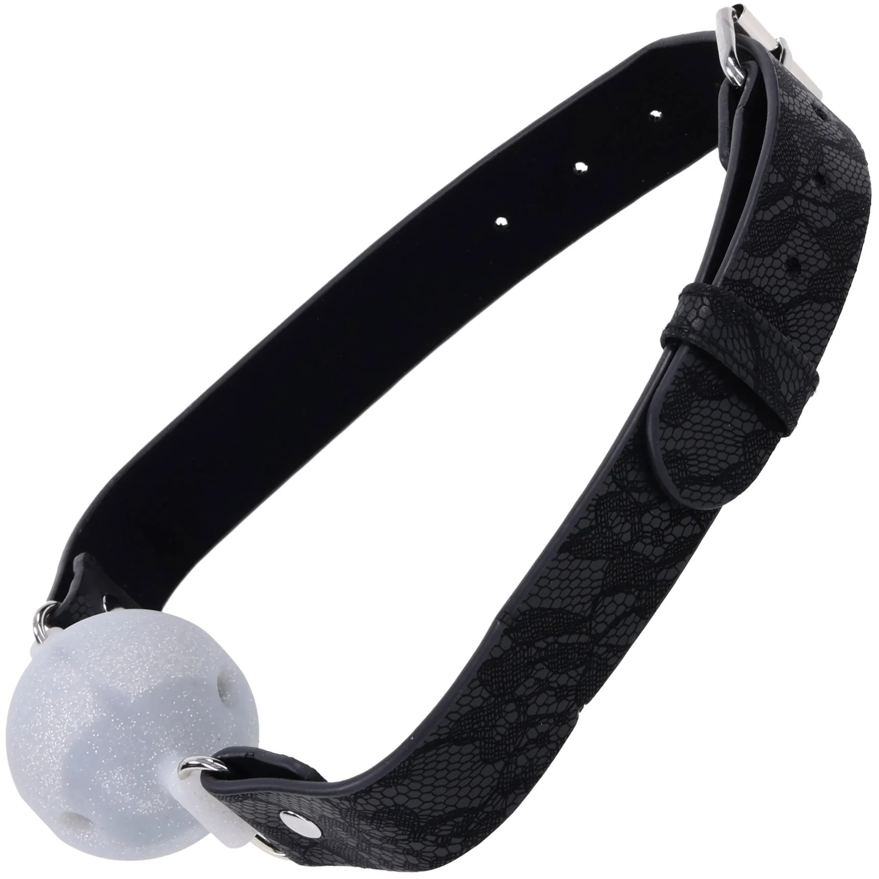 Sex & Mischief Lace Silicone Breathable Ball Gag - Image 8