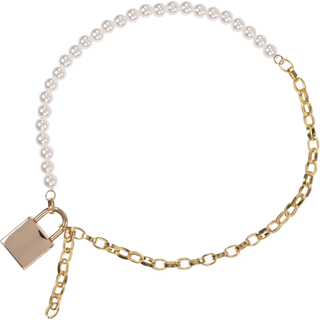 Sex & Mischief Pearl Day Collar By Sportsheets - White & Gold - Image 3