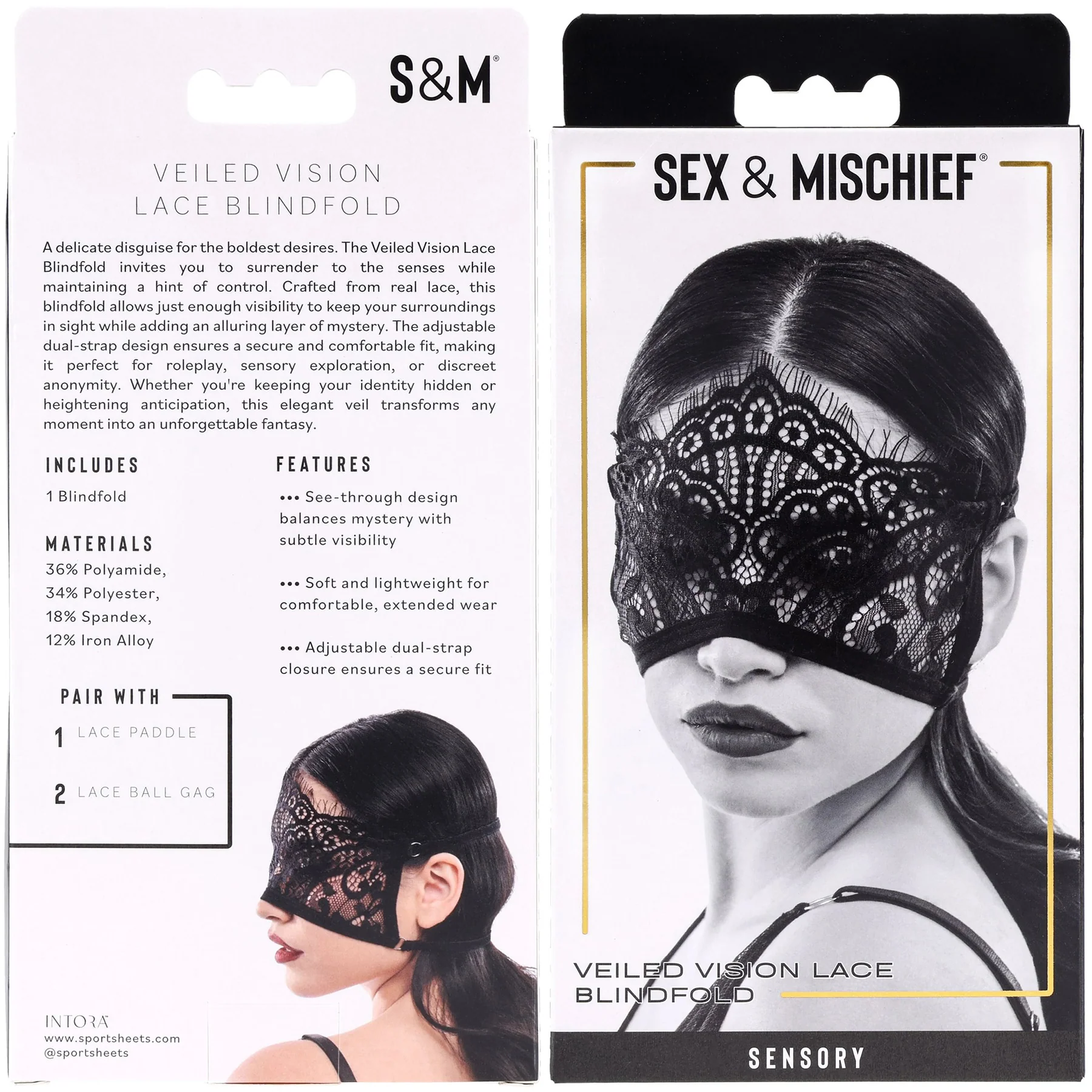 Sex & Mischief Veiled Vision Lace Blindfold - Image 13