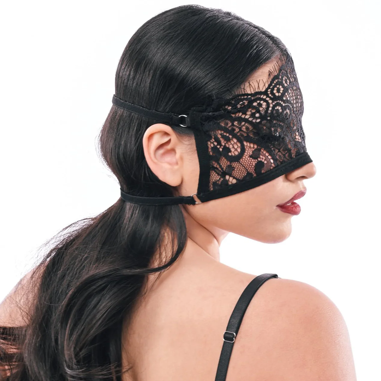 Sex & Mischief Veiled Vision Lace Blindfold - Image 6