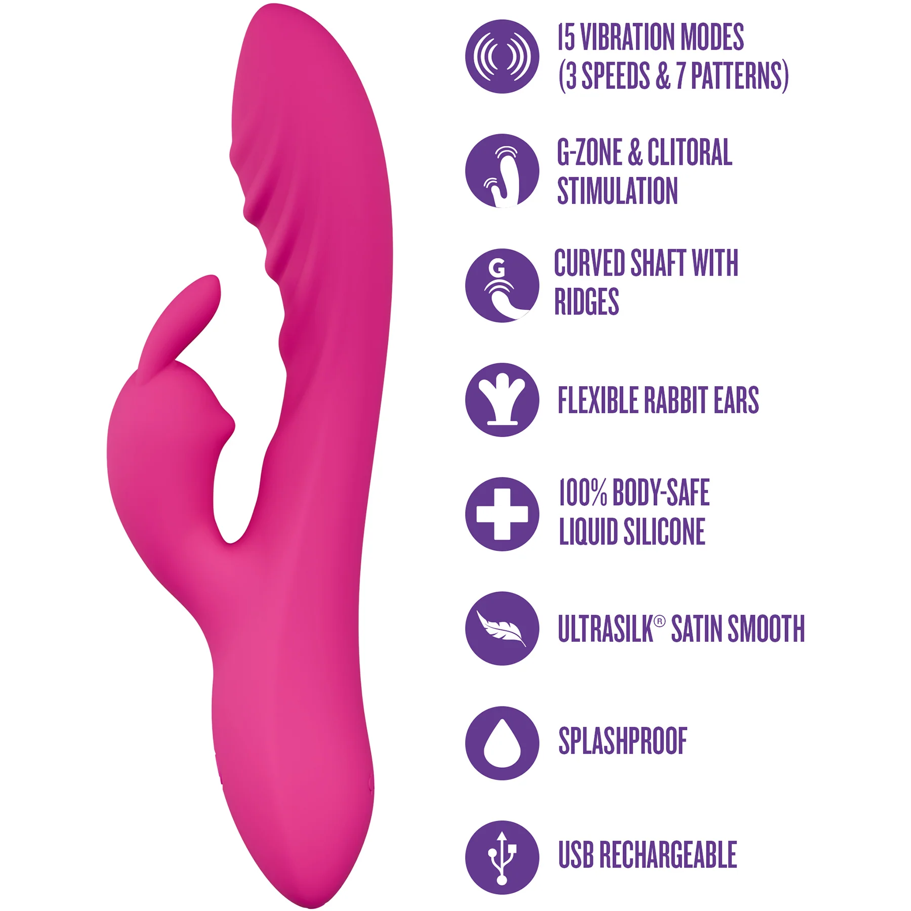 Sexy Things Wild Lust Rechargeable Silicone Rabbit Vibrator - Image 13