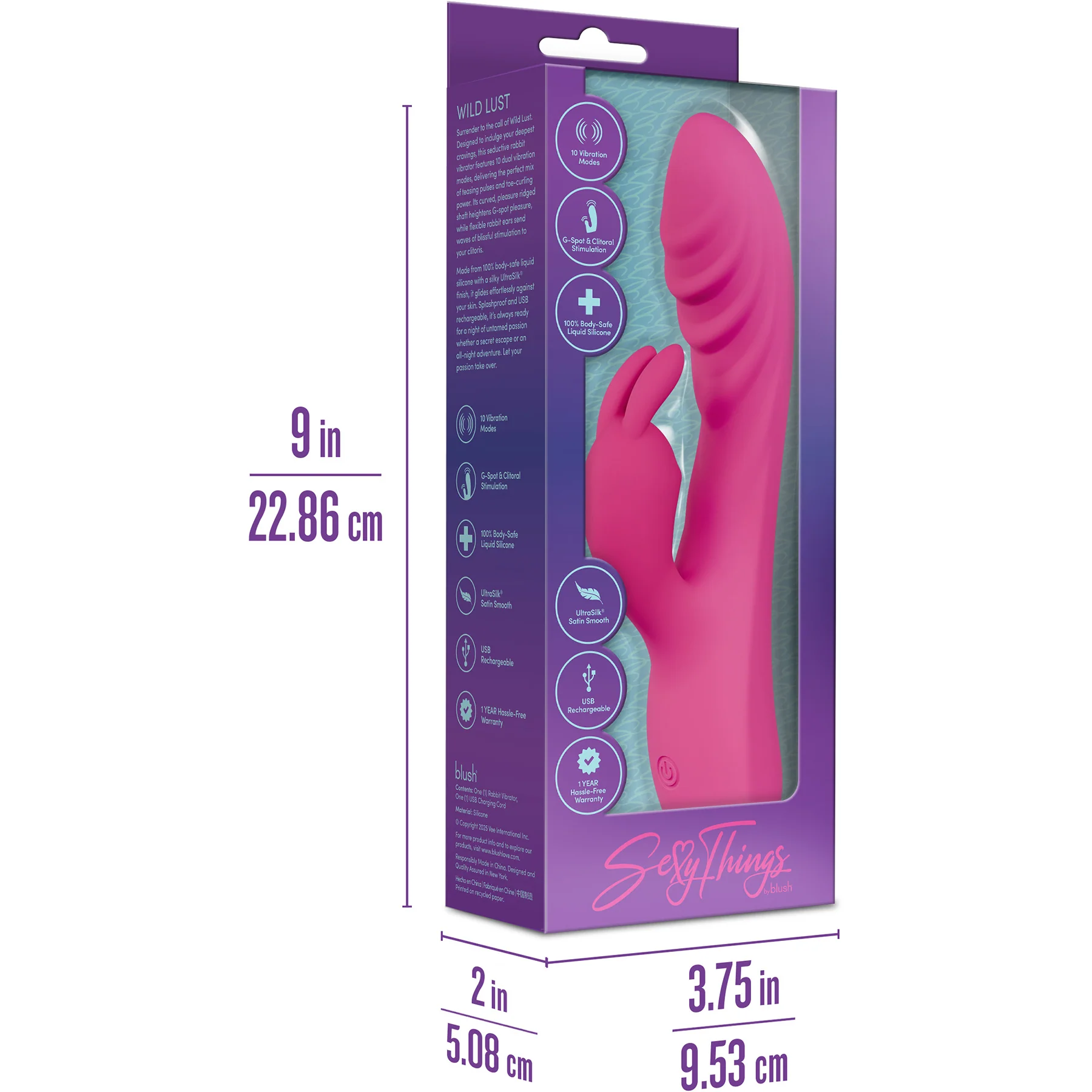 Sexy Things Wild Lust Rechargeable Silicone Rabbit Vibrator - Image 14