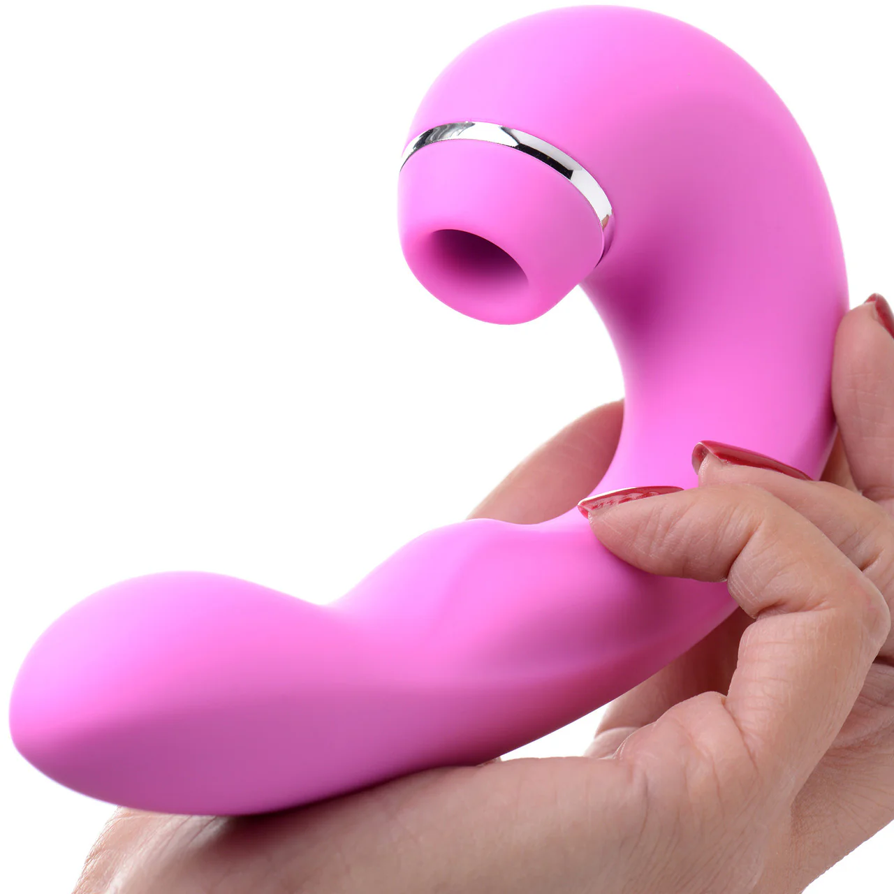 Shegasm 5 Star Silicone G-Spot Tapping Vibrator & Pressure Wave Clitoral Stimulator - Pink - Image 10