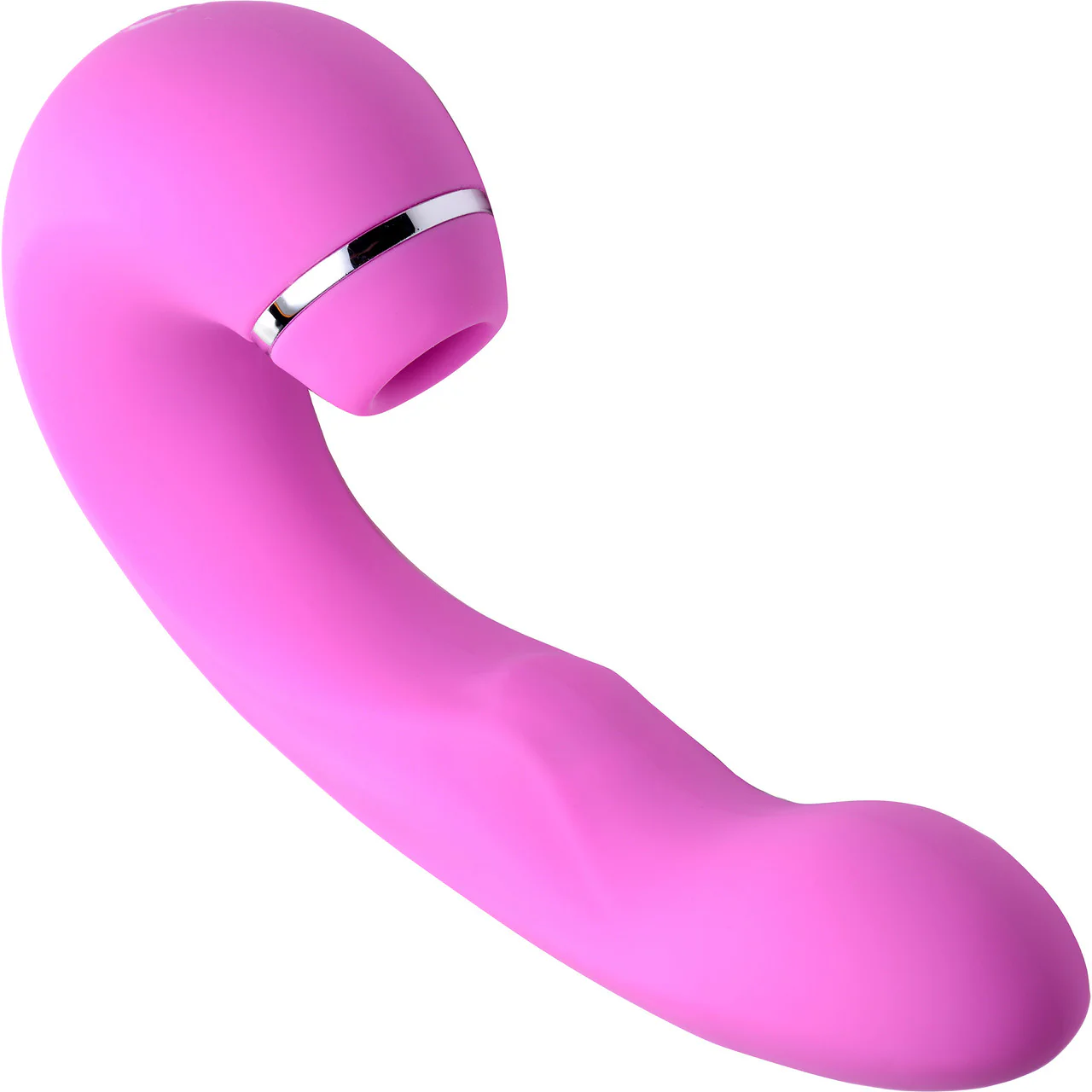 Shegasm 5 Star Silicone G-Spot Tapping Vibrator & Pressure Wave Clitoral Stimulator - Pink - Image 4