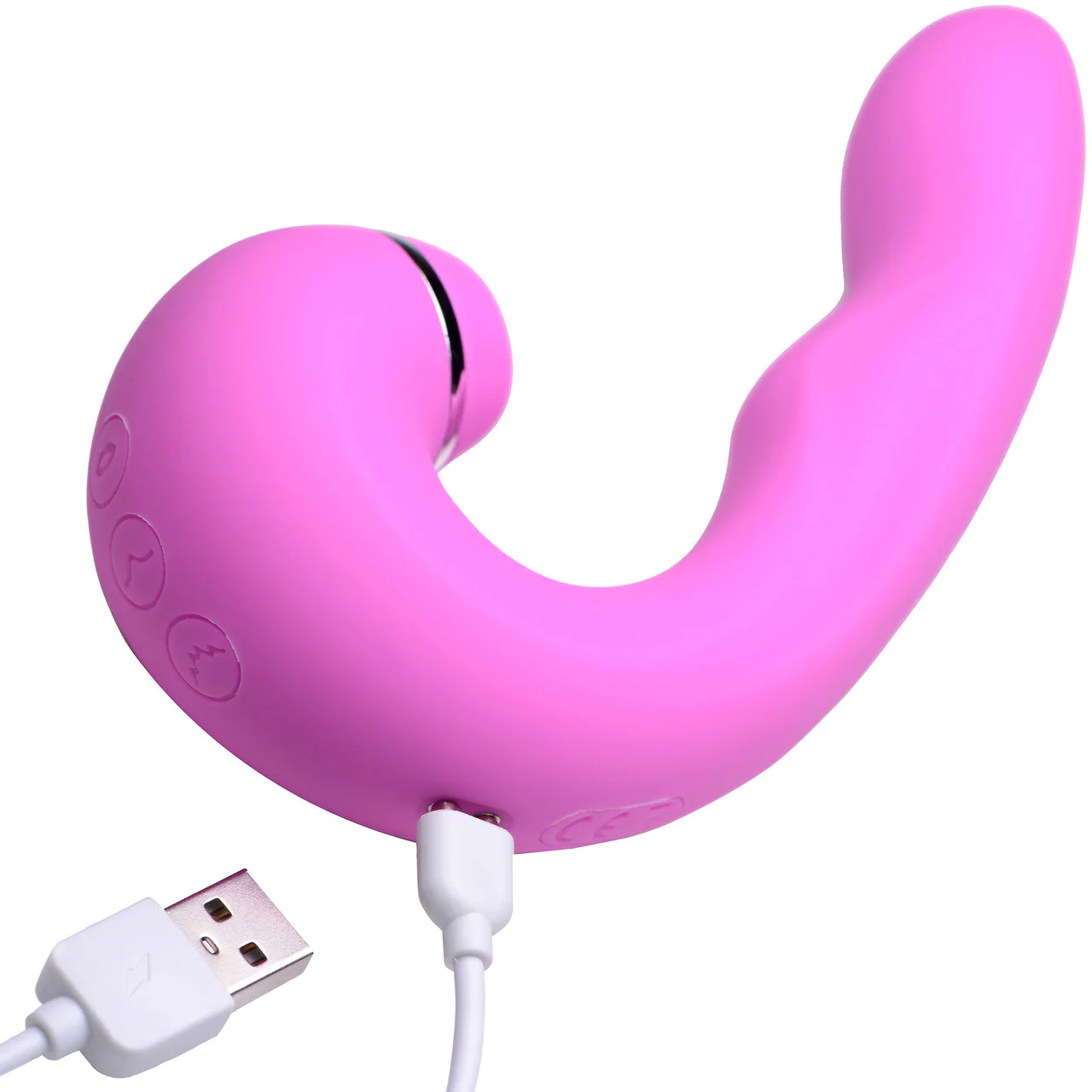 Shegasm 5 Star Silicone G-Spot Tapping Vibrator & Pressure Wave Clitoral Stimulator - Pink - Image 8