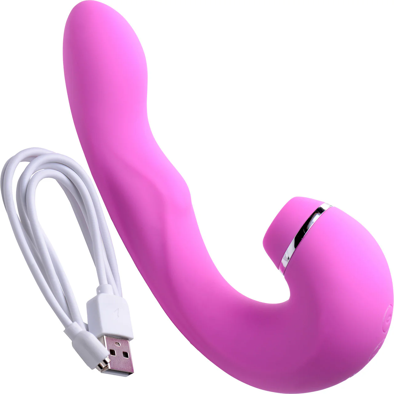 Shegasm 5 Star Silicone G-Spot Tapping Vibrator & Pressure Wave Clitoral Stimulator - Pink - Image 9