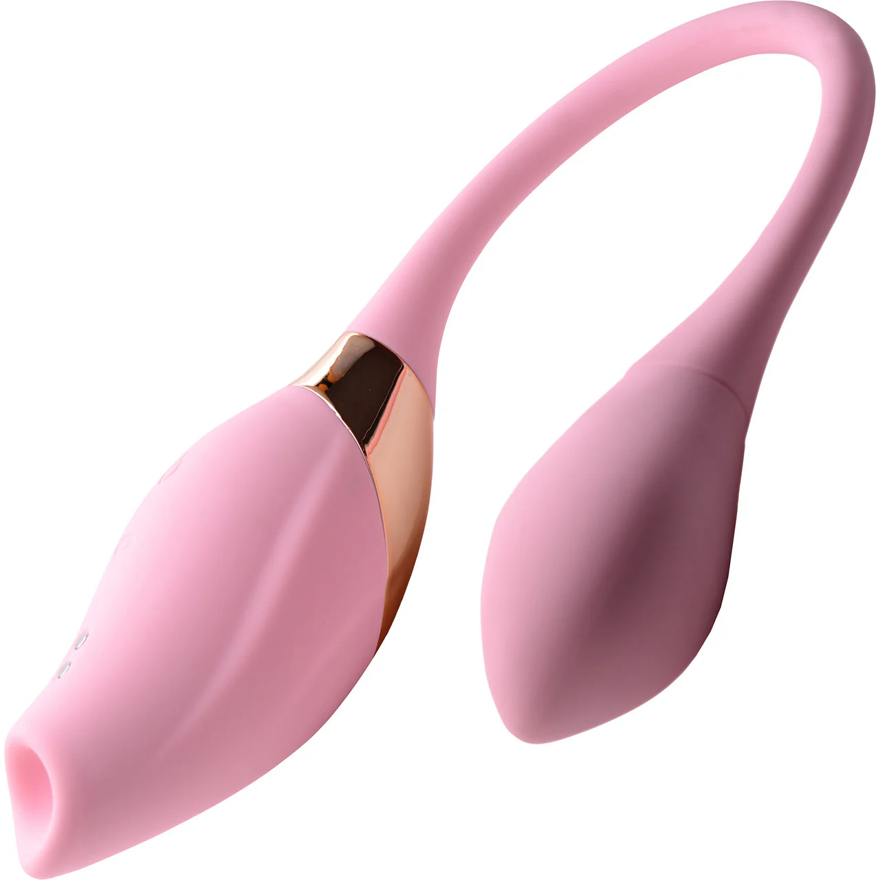 Shegasm 8X Tandem Plus Rechargeable Silicone Suction Clitoral Stimulator & Vibrating Egg - Pink - Image 12
