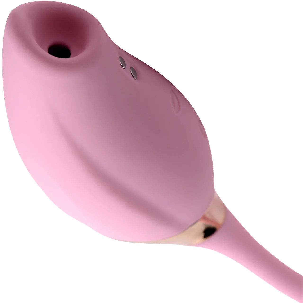 Shegasm 8X Tandem Plus Rechargeable Silicone Suction Clitoral Stimulator & Vibrating Egg - Pink - Image 3