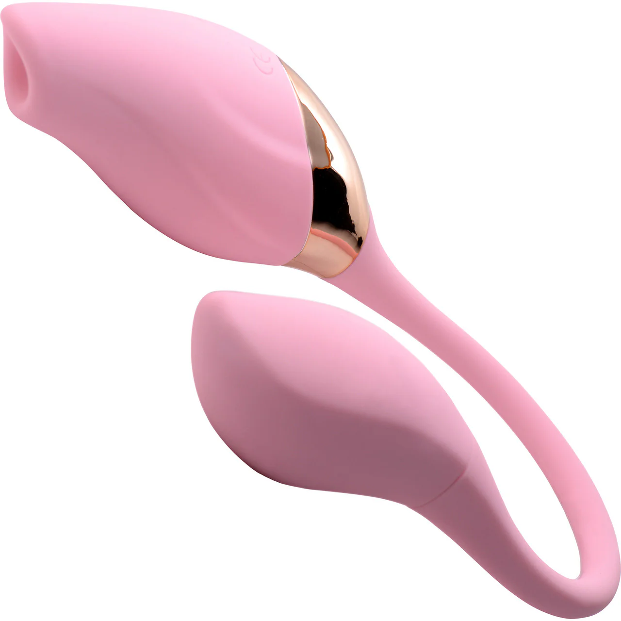 Shegasm 8X Tandem Plus Rechargeable Silicone Suction Clitoral Stimulator & Vibrating Egg - Pink - Image 4