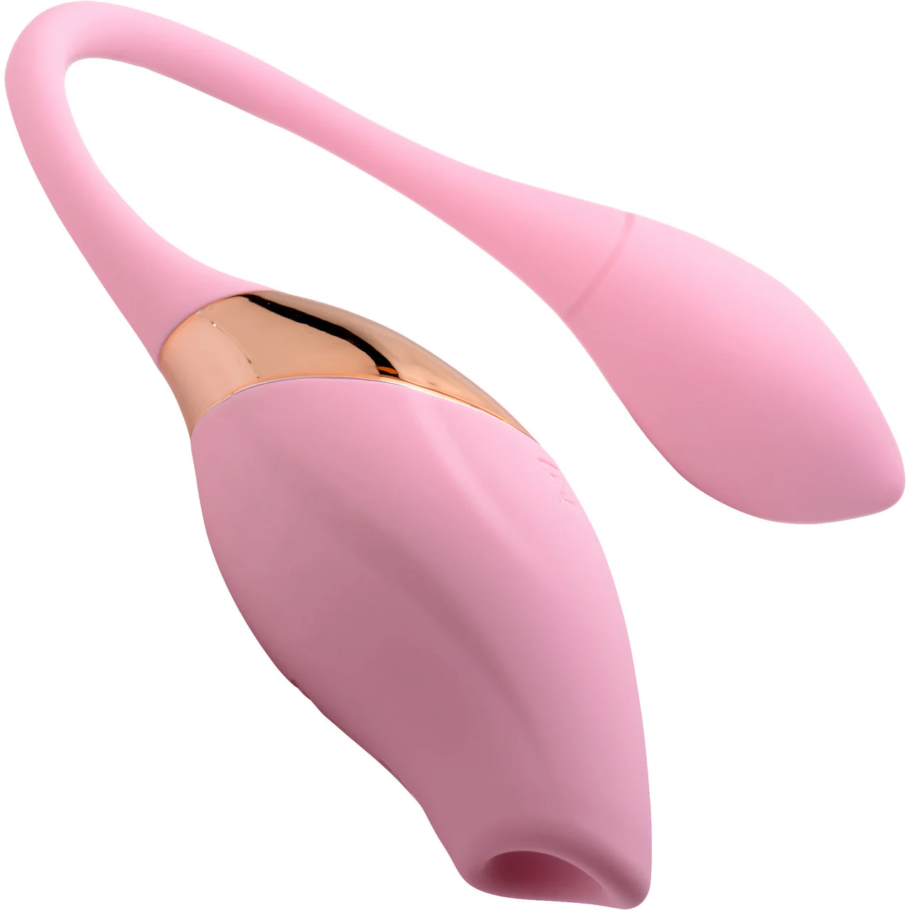 Shegasm 8X Tandem Plus Rechargeable Silicone Suction Clitoral Stimulator & Vibrating Egg - Pink - Image 6