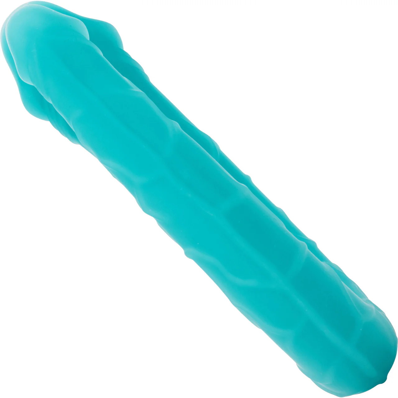 Silicone AC/DC Double Dong by CalExotics - Teal - Image 5