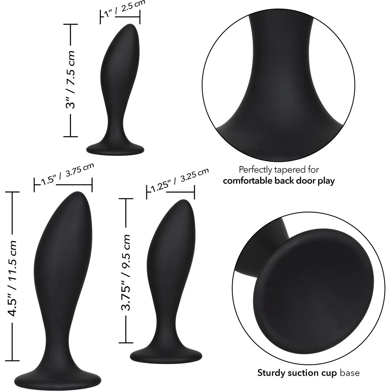 Silicone Anal Curve Exerciser Kit With Three Plugs By CalExotics - Image 14