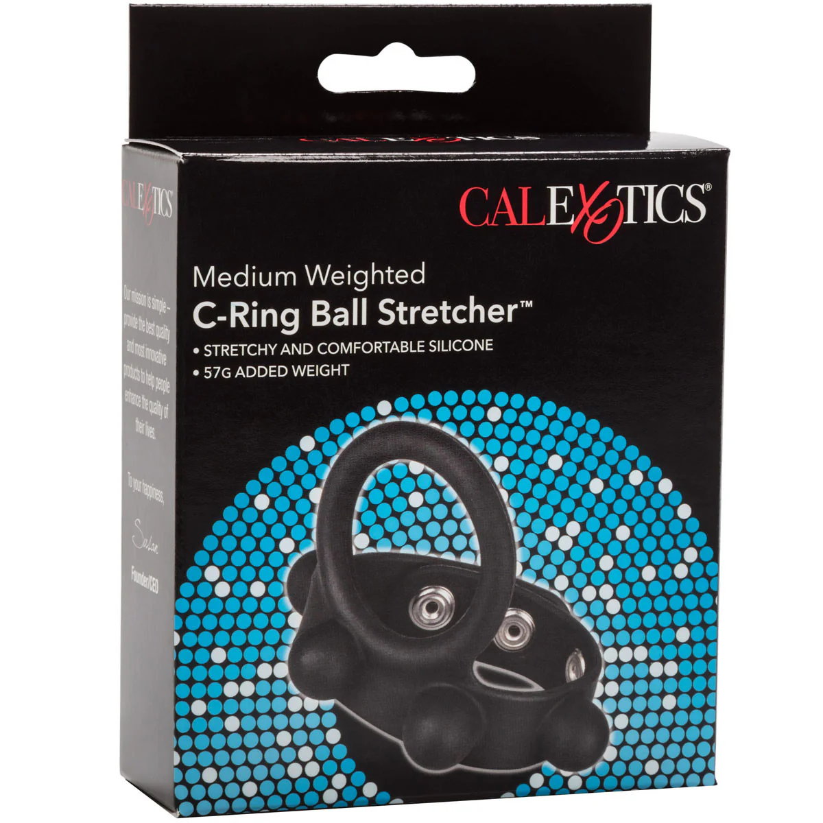 Silicone Medium Weighted C-Ring Ball Stretcher by CalExotics - Image 3