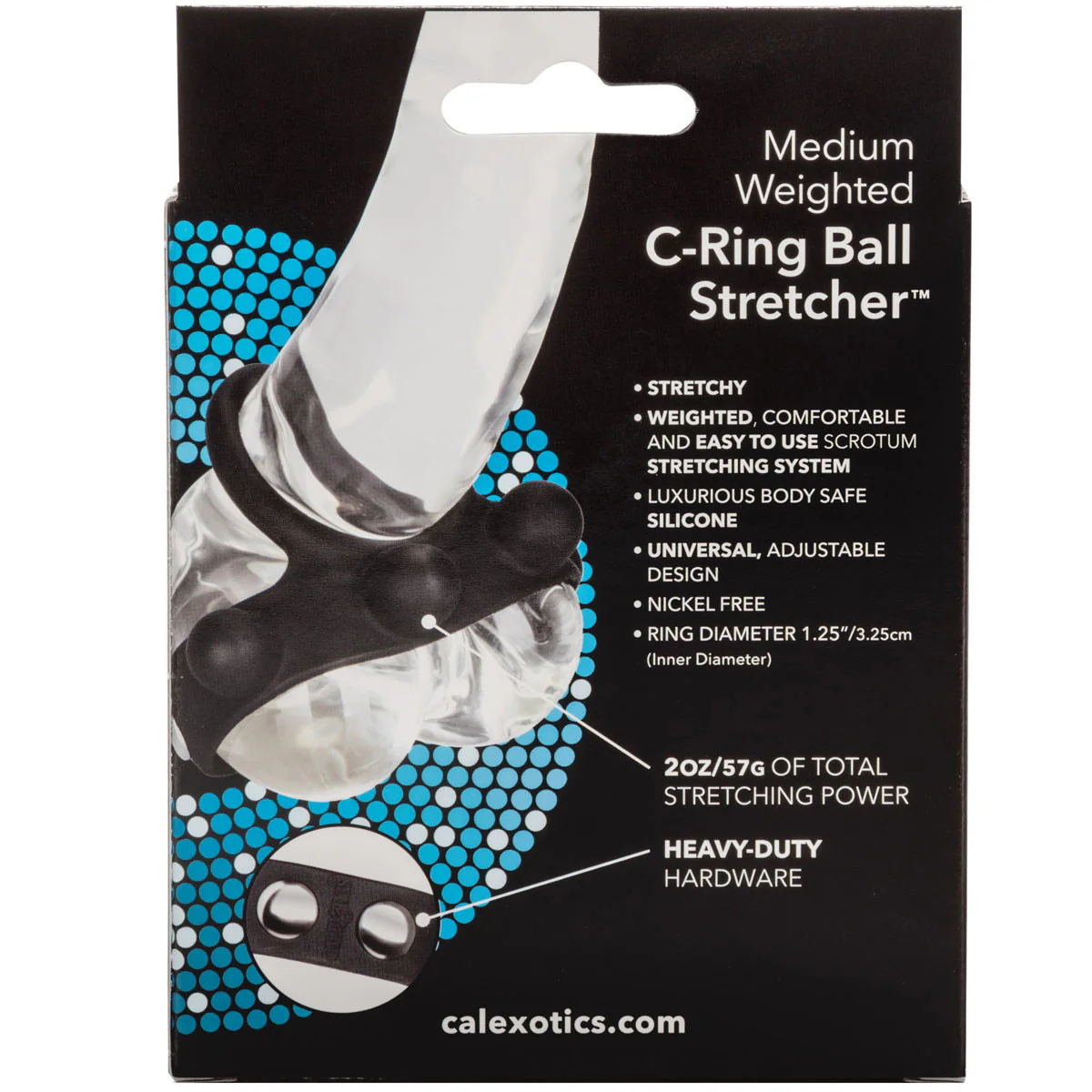 Silicone Medium Weighted C-Ring Ball Stretcher by CalExotics - Image 4