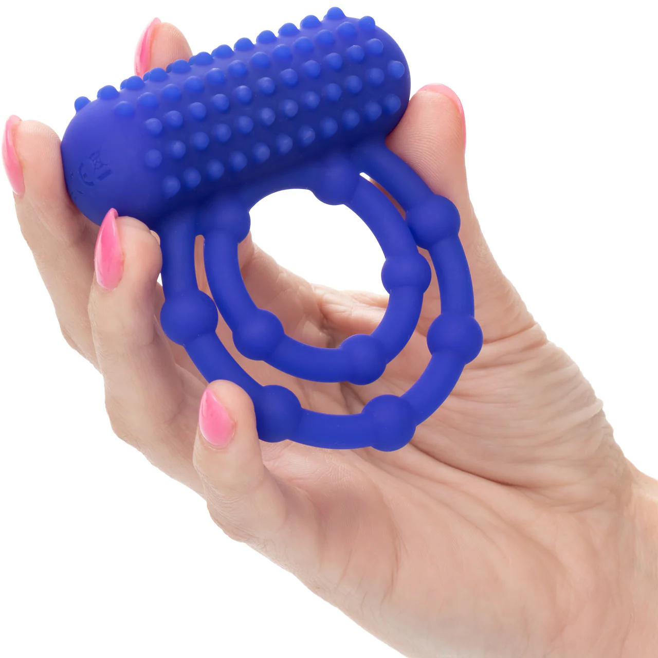 Silicone Rechargeable 10 Bead Maximus Vibrating Cock Ring By CalExotics - Image 2