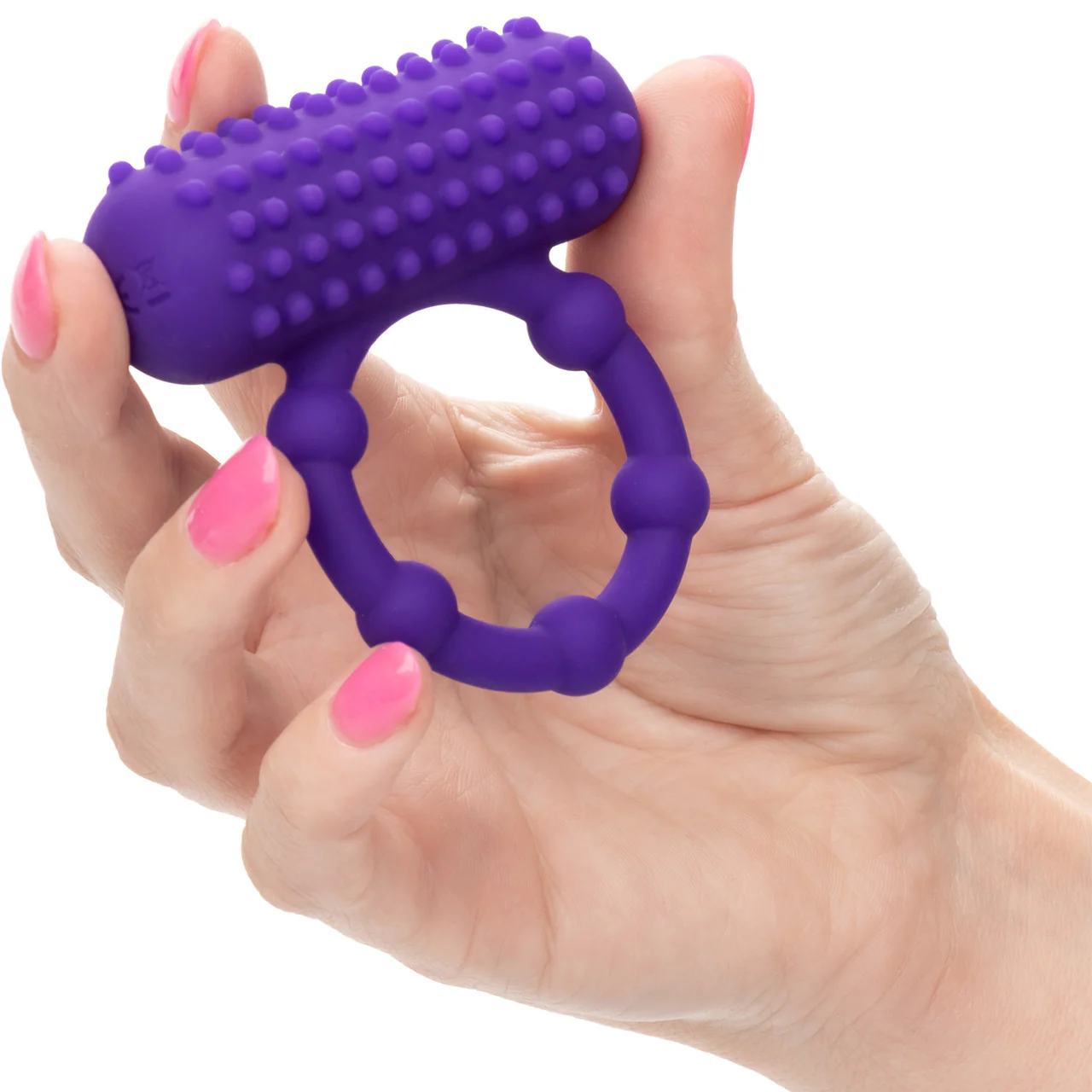 Silicone Rechargeable 5 Bead Maximus Vibrating Cock Ring By CalExotics - Image 2