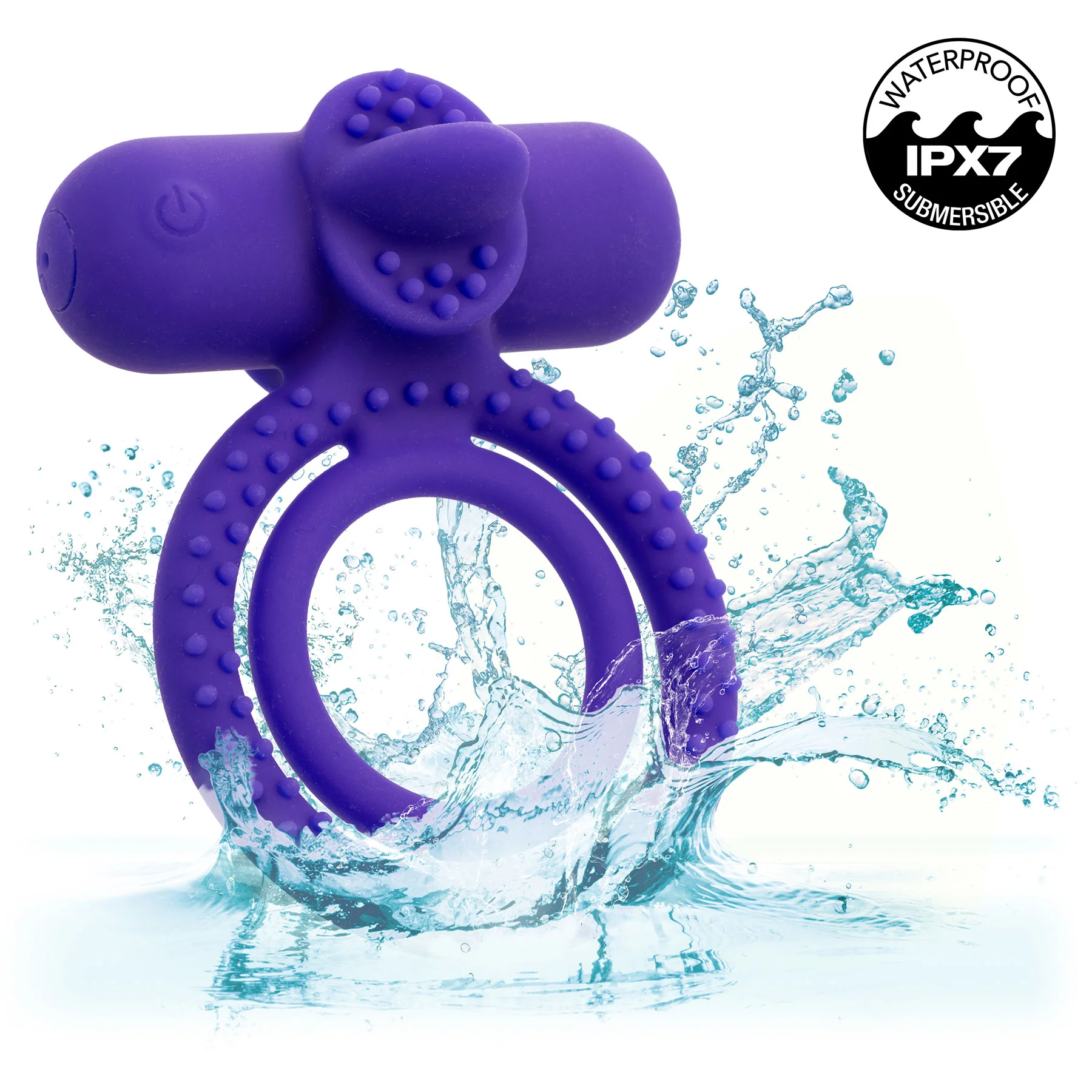 Silicone Rechargeable Dual Climaxer Vibrating Cock Ring By CalExotics - Image 6