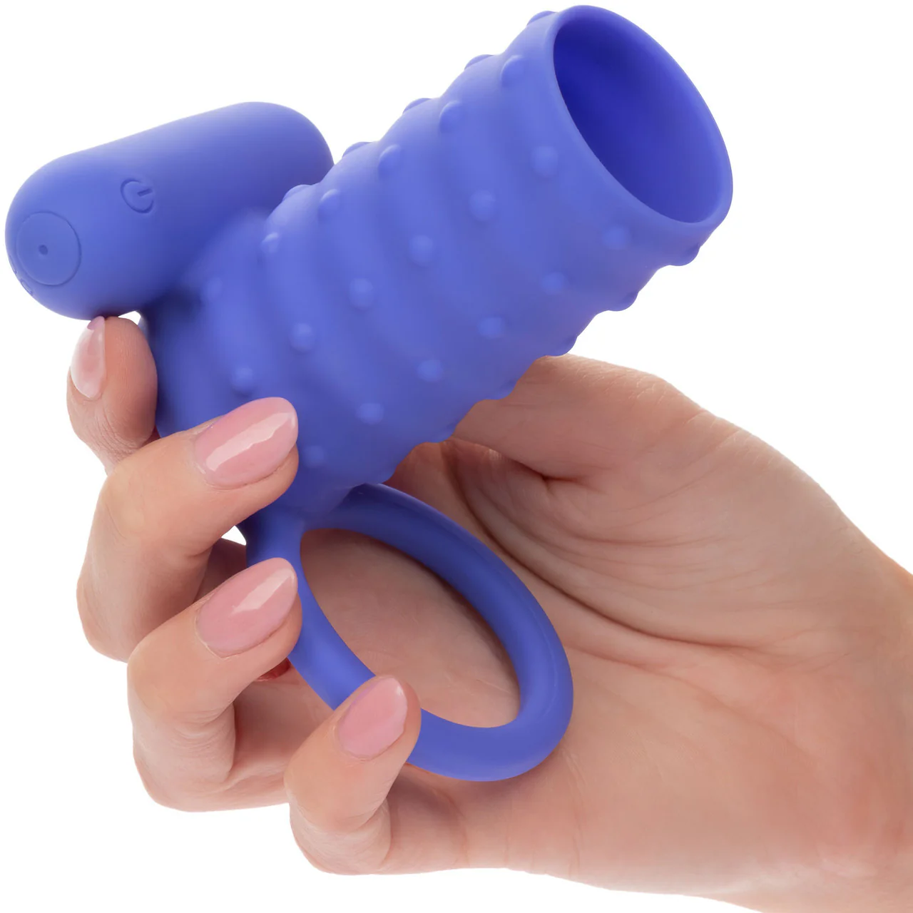 Silicone Rechargeable Endless Desires Enhancer Vibrating Cock Ring By CalExotics - Purple - Image 2